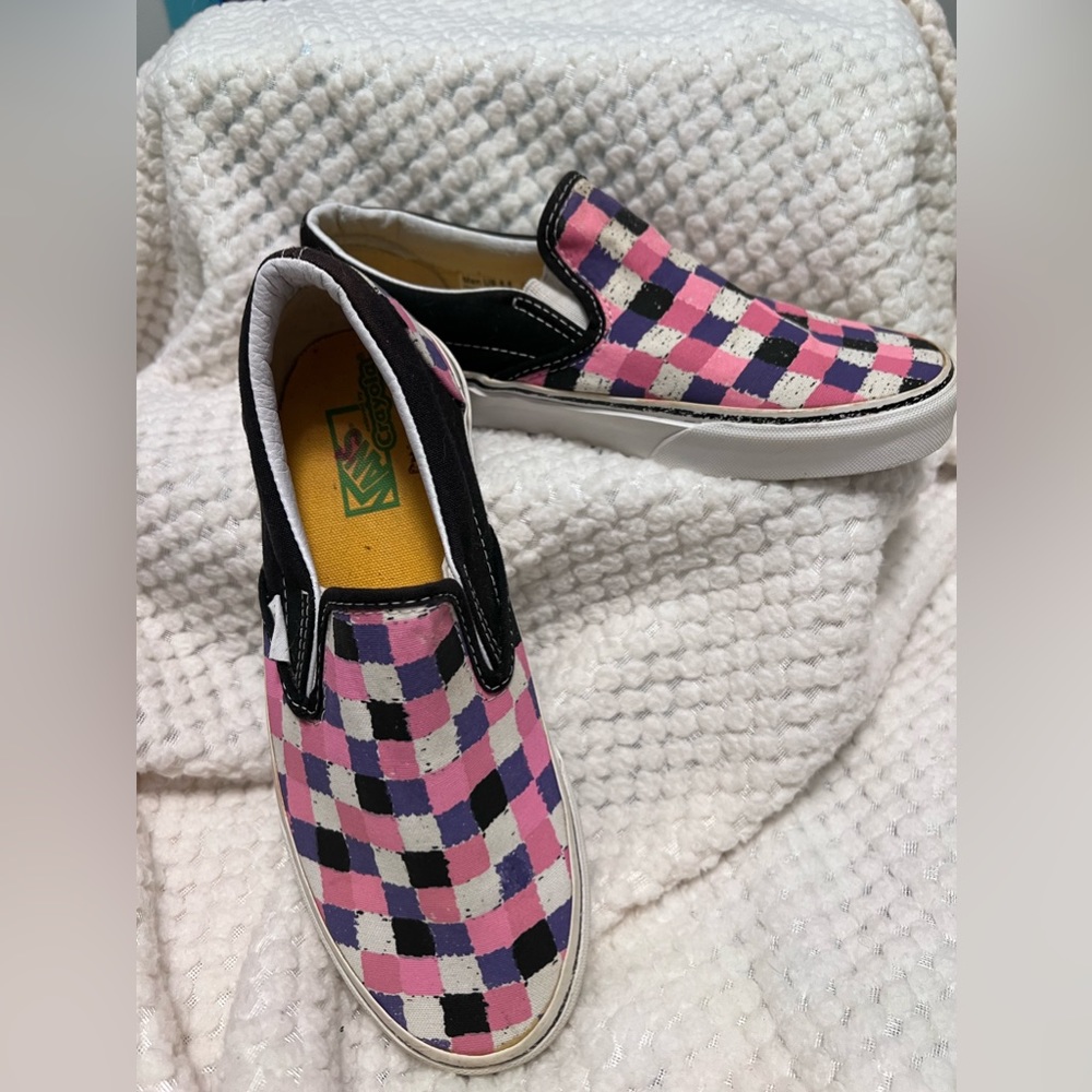 Vans Crayola Pink & Purple Checked gently used